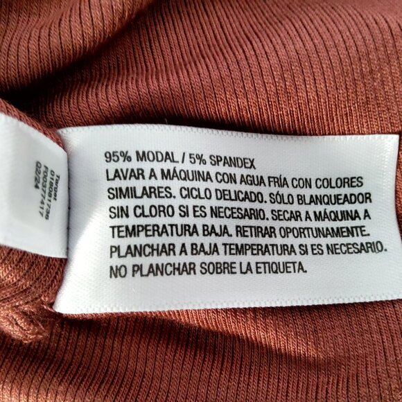 A New Day High neckline   Womens XX-Large Rust Long Sleeve Modal & Spandex Top - Picture 5 of 6